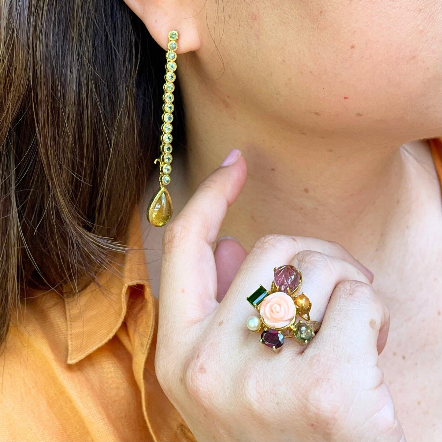 YODD Tourmaline & Sapphire Earrings