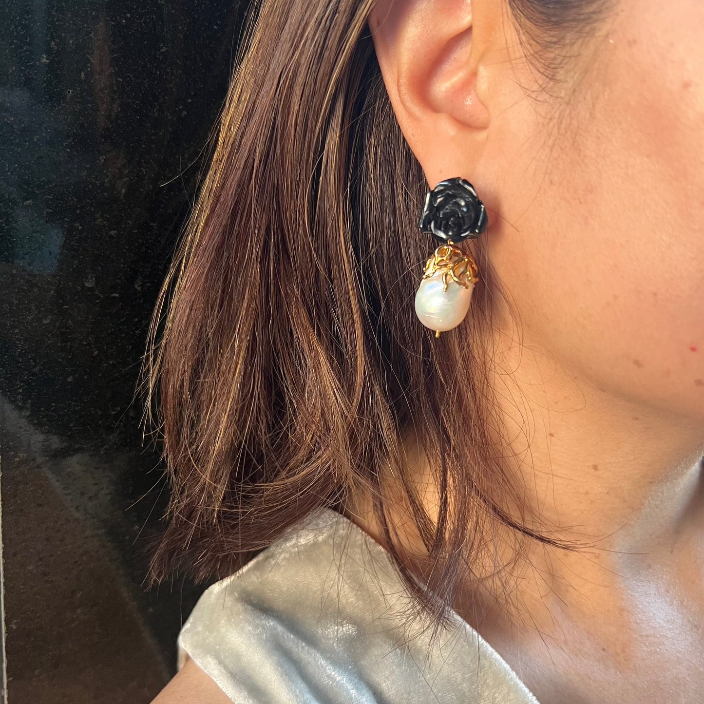 LLUNA Baroque Pearl Earrings