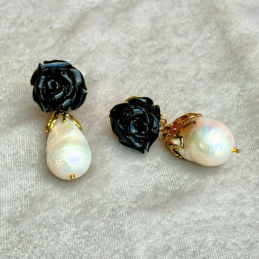 LLUNA Baroque Pearl Earrings