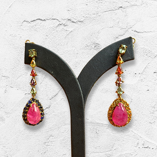 CARTAGENA Ruby & Sapphires Earrings