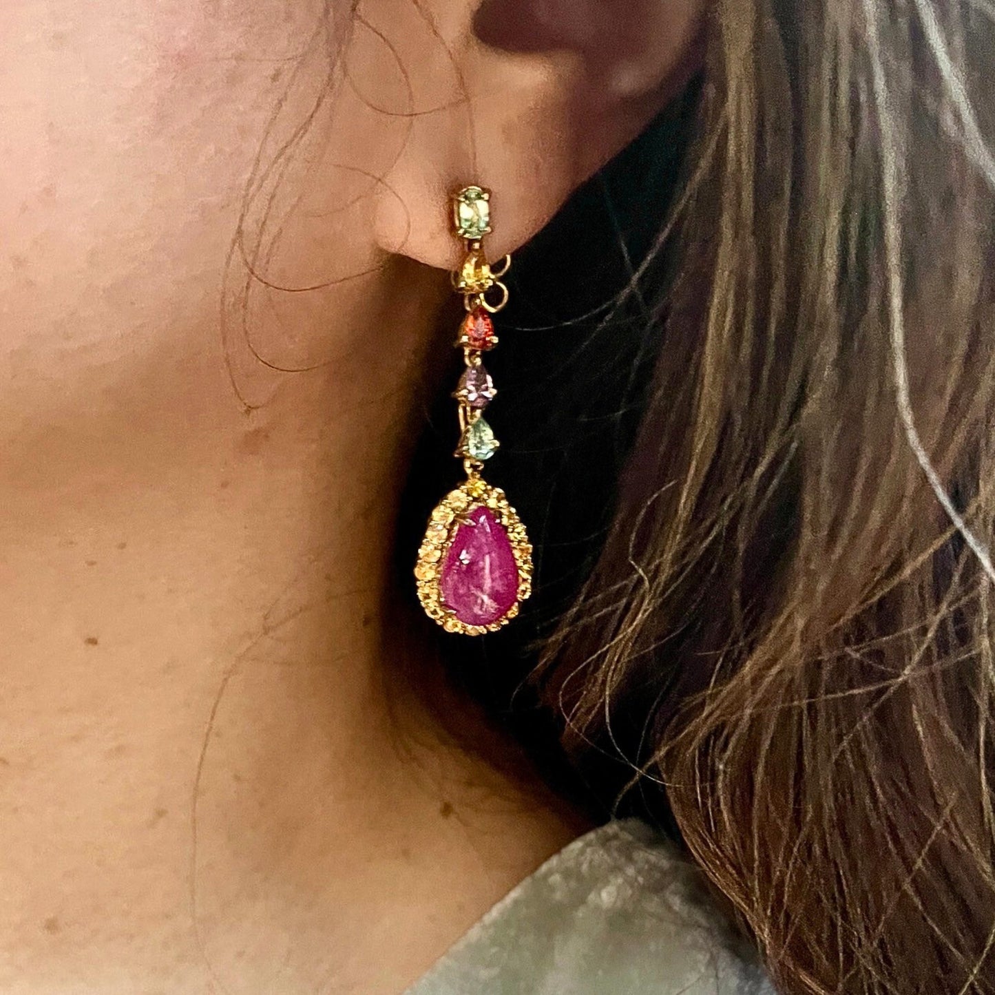 CARTAGENA Ruby & Sapphires Earrings