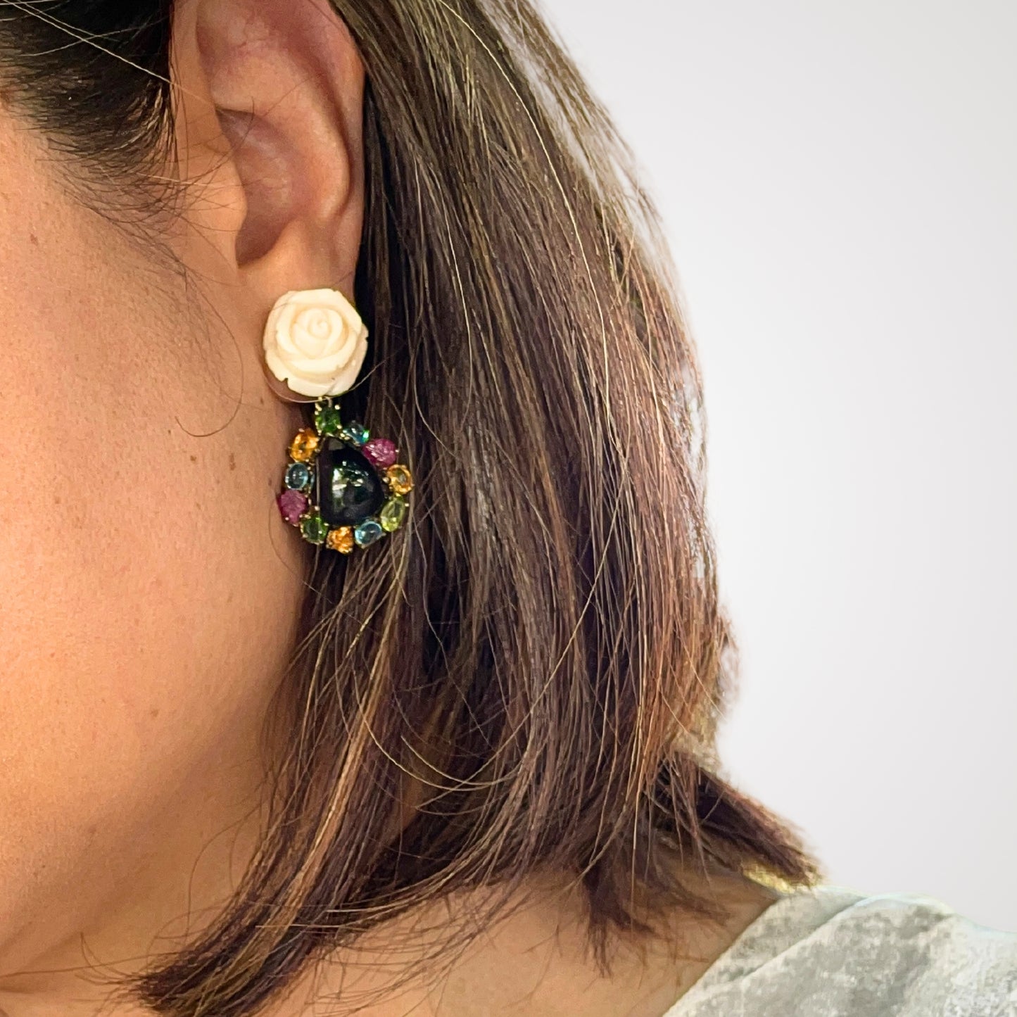 NETTARE Onyx & Multi-stones Earrings