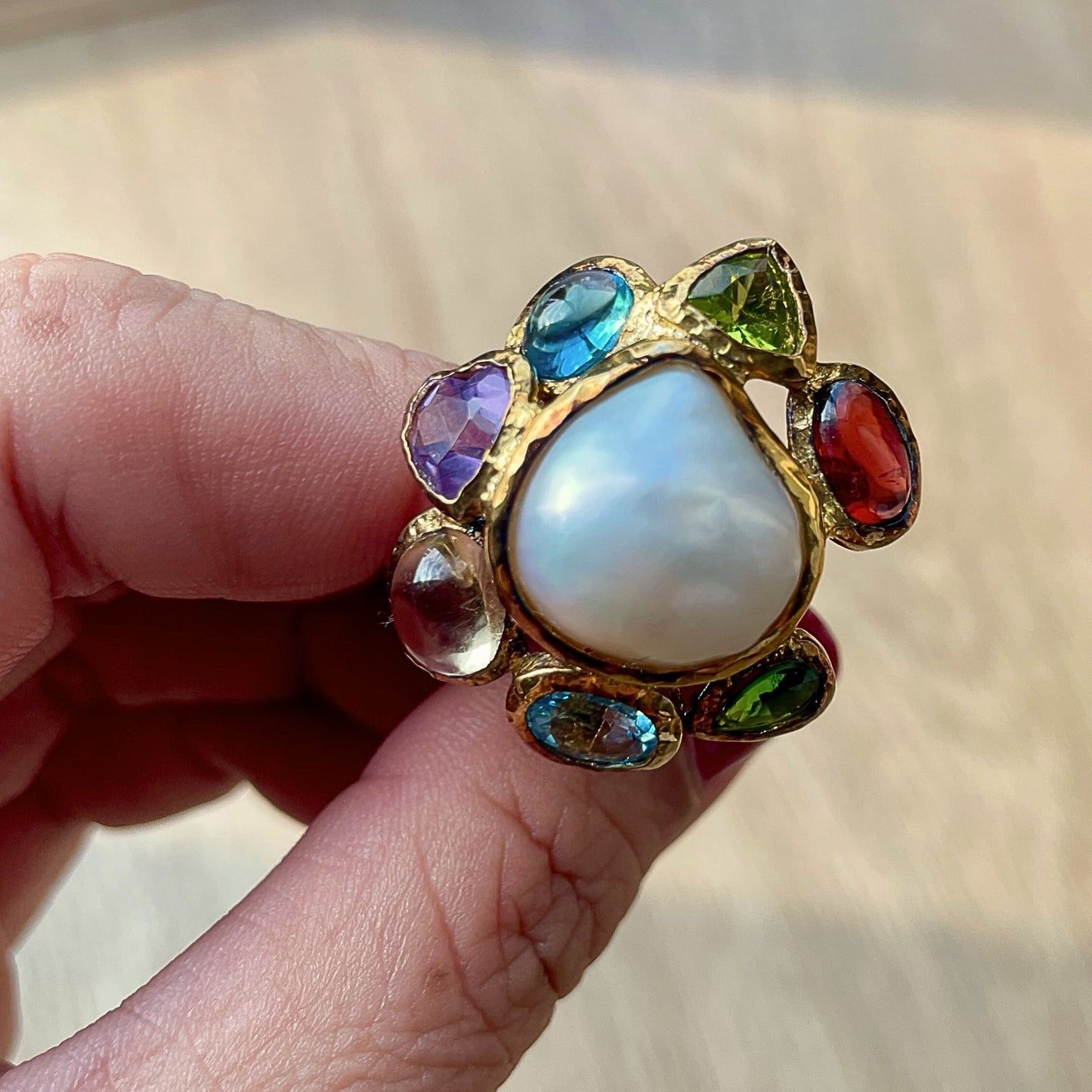 PETALES Pearl & Multi-stones Ring