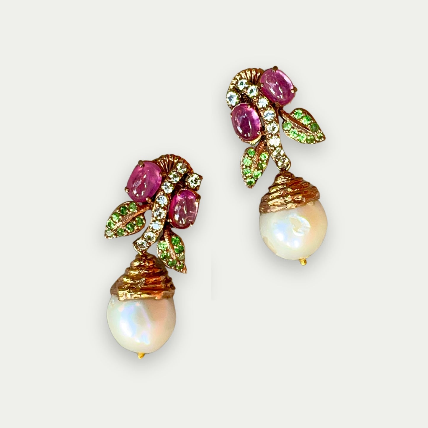 FIORI Tourmaline & Pearl Earrings