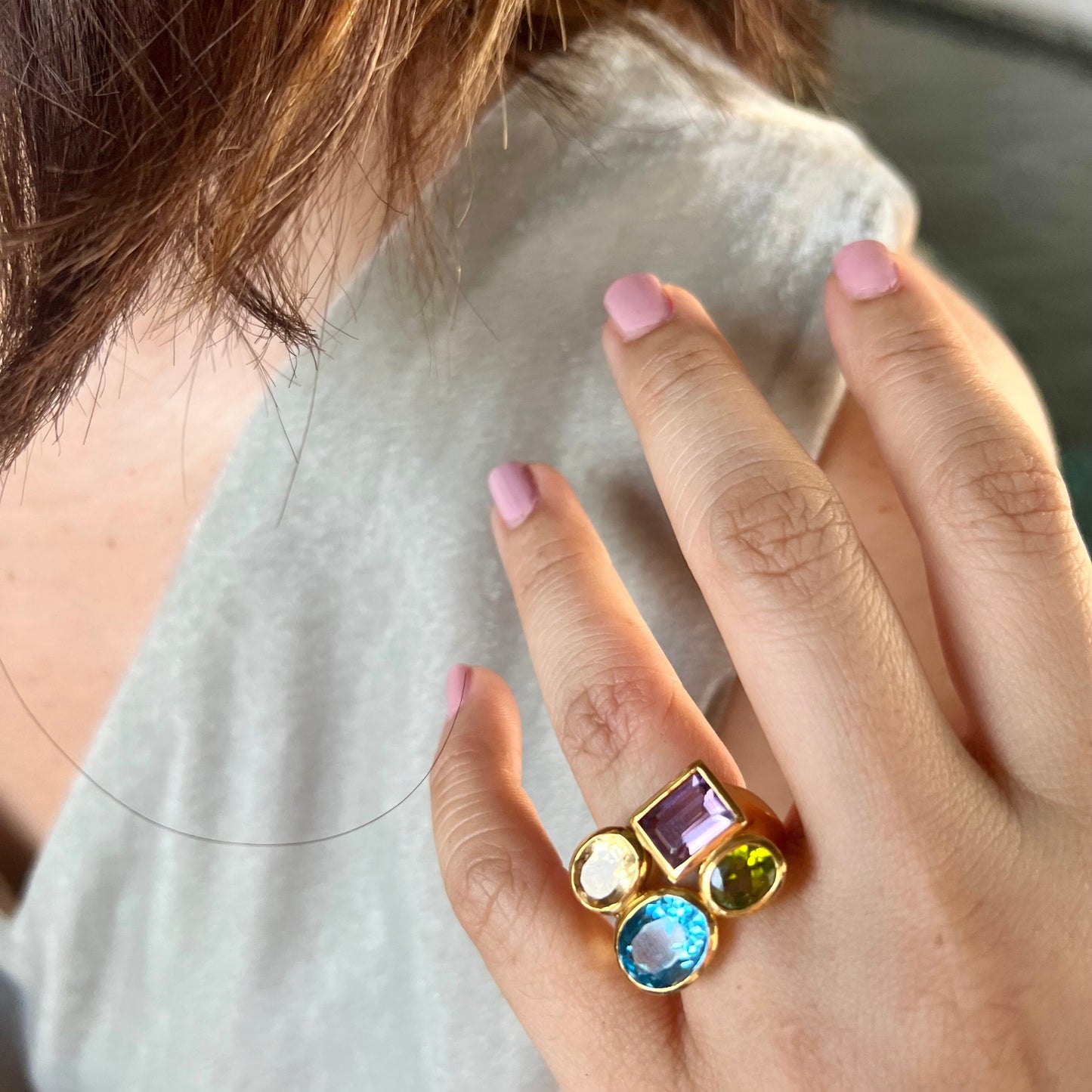 QUATTRO Multi-stones Ring