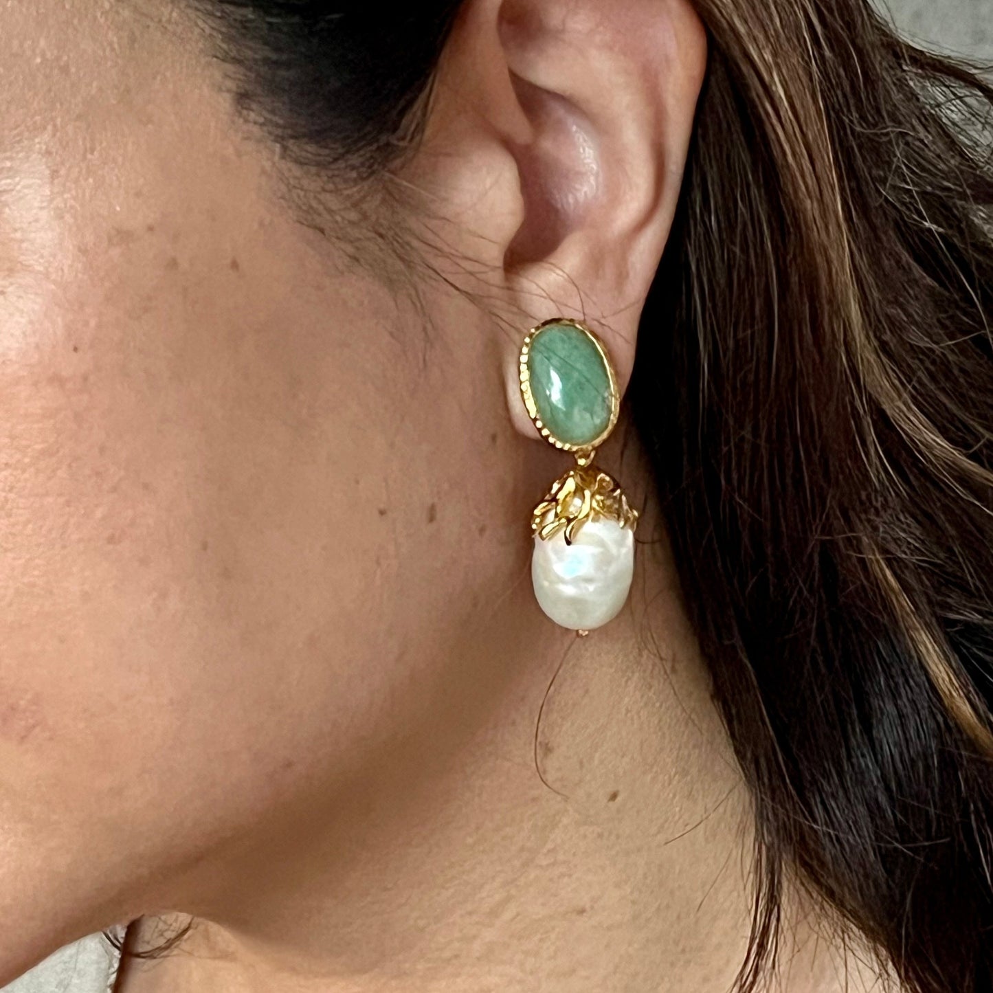 GIADA Jade & Pearl Earrings