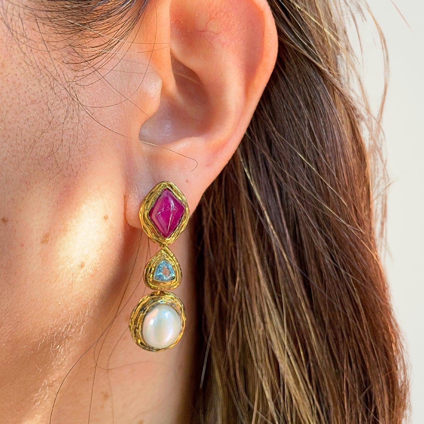 TAI Ruby & Tourmaline Earrings