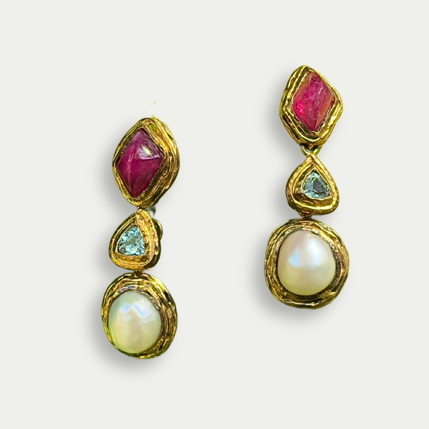 TAI Ruby & Tourmaline Earrings