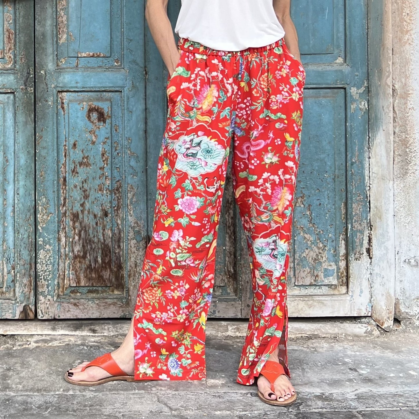 LOTUS POND Pants: Lime