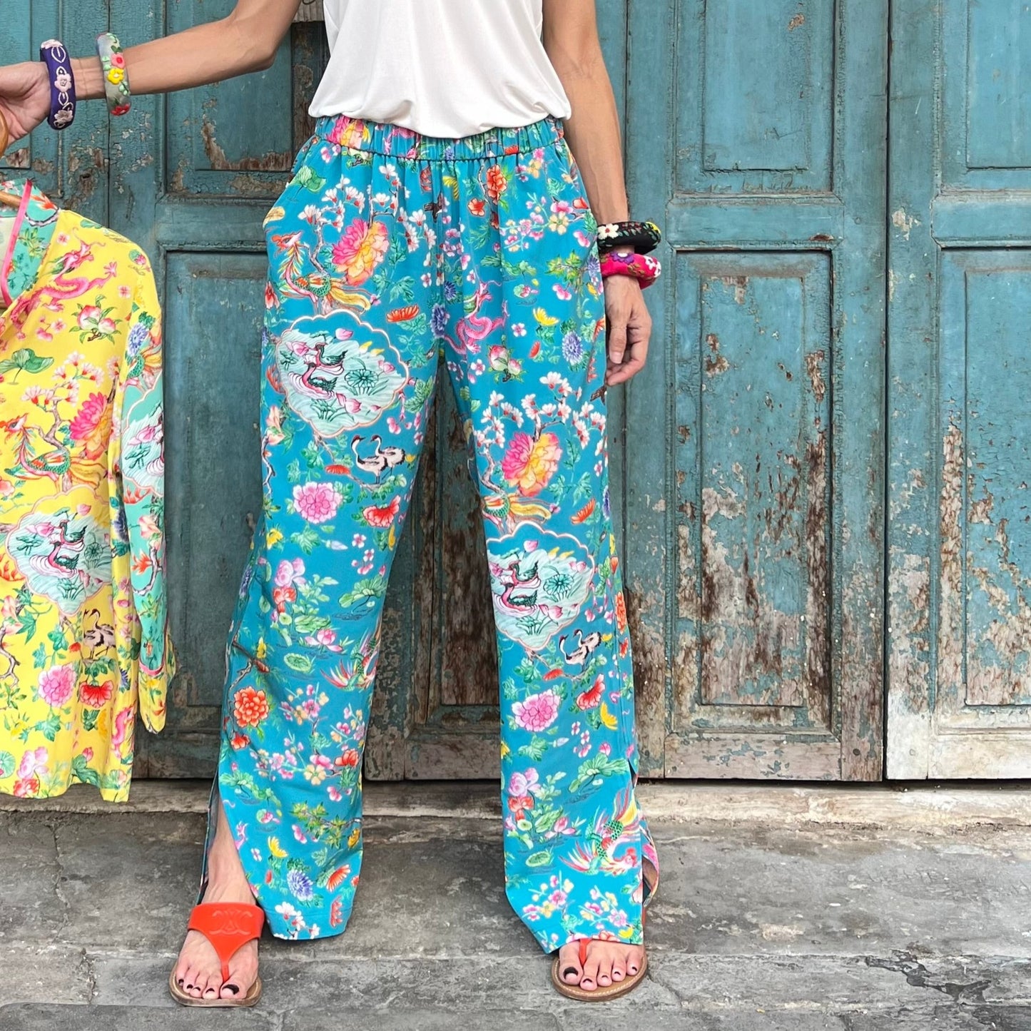 LOTUS POND Pants: Turquoise