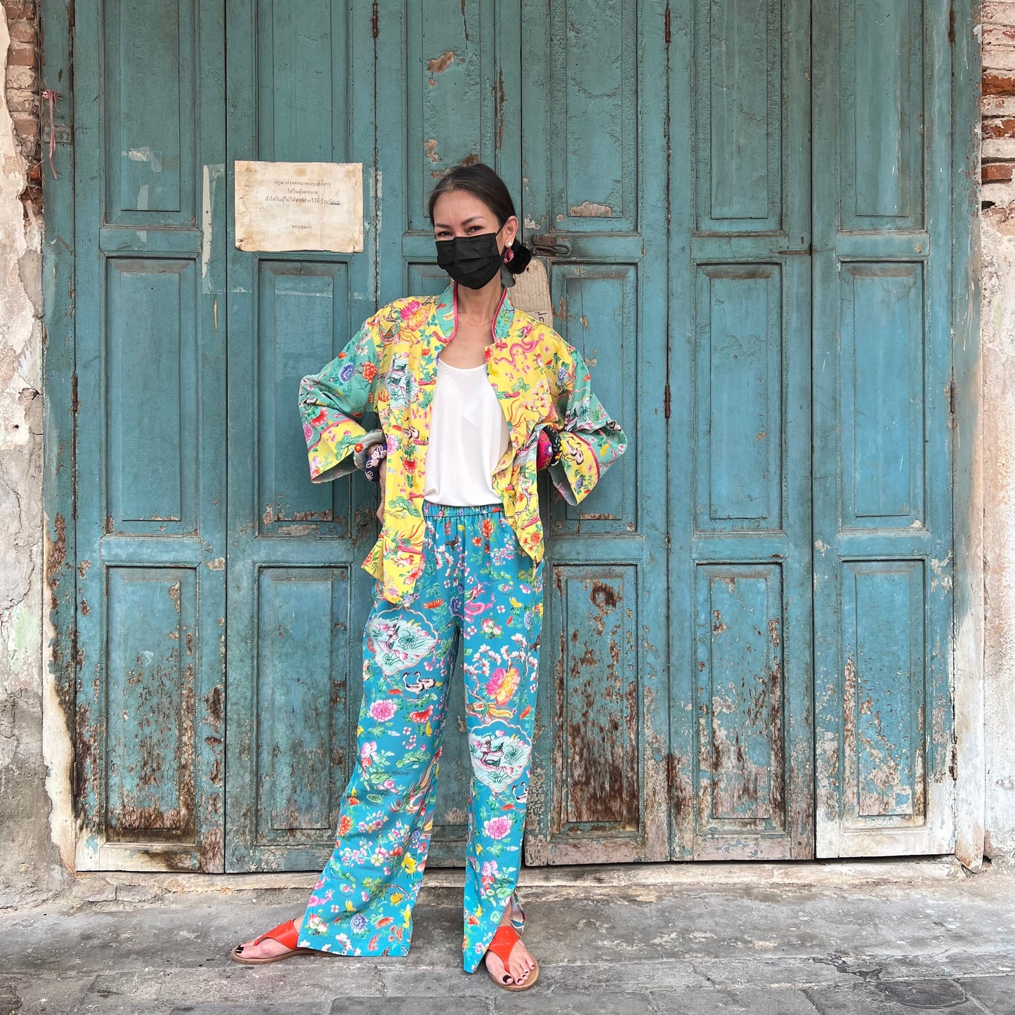 LOTUS POND Pants: Turquoise