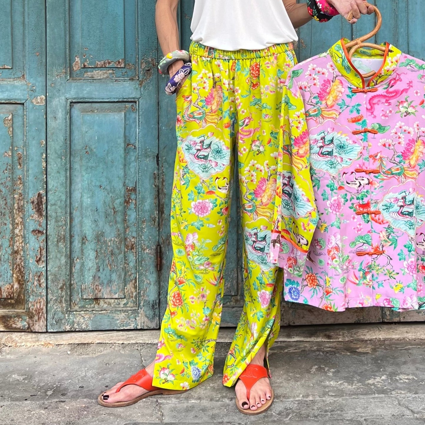 LOTUS POND Pants: Lime