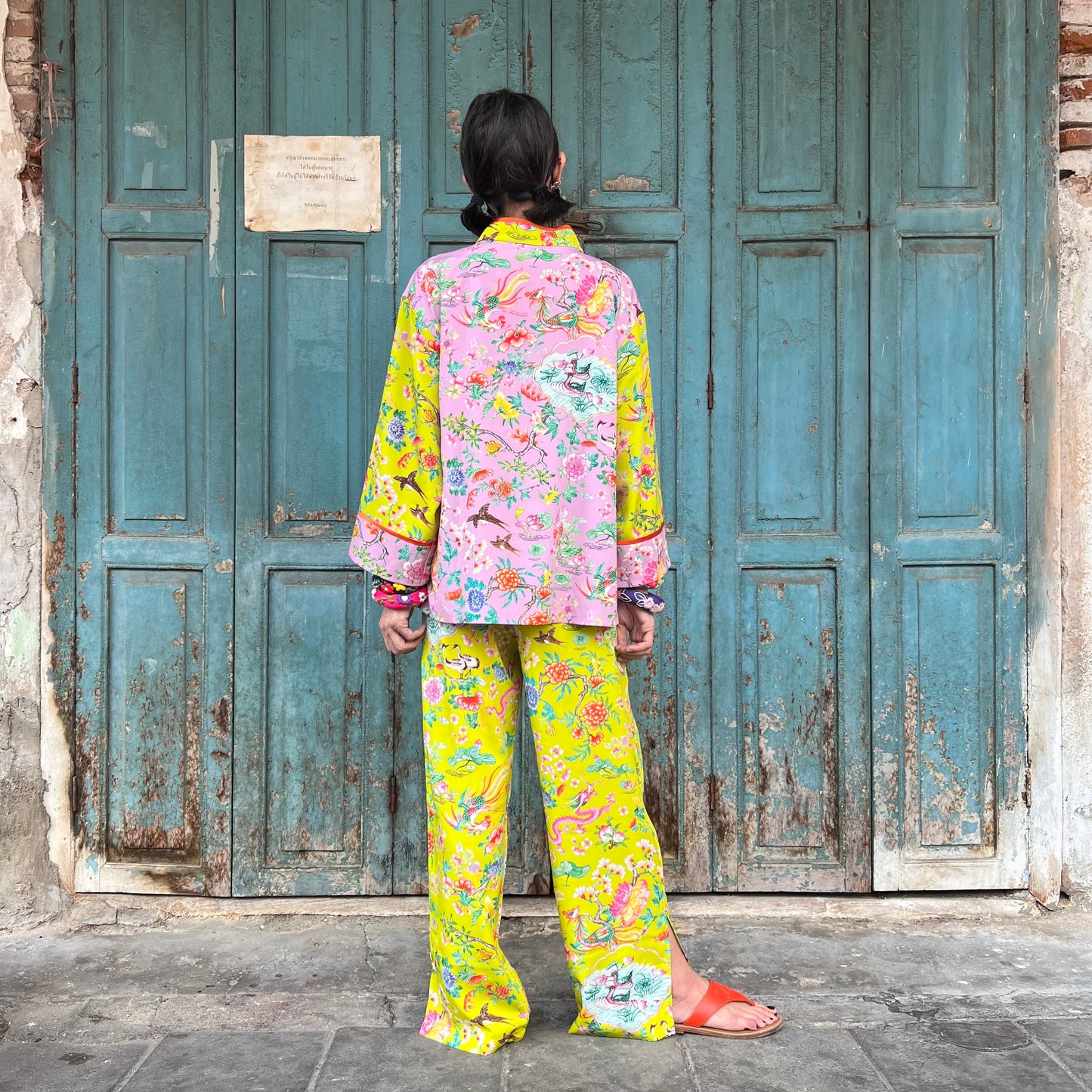 LOTUS POND Pants: Lime