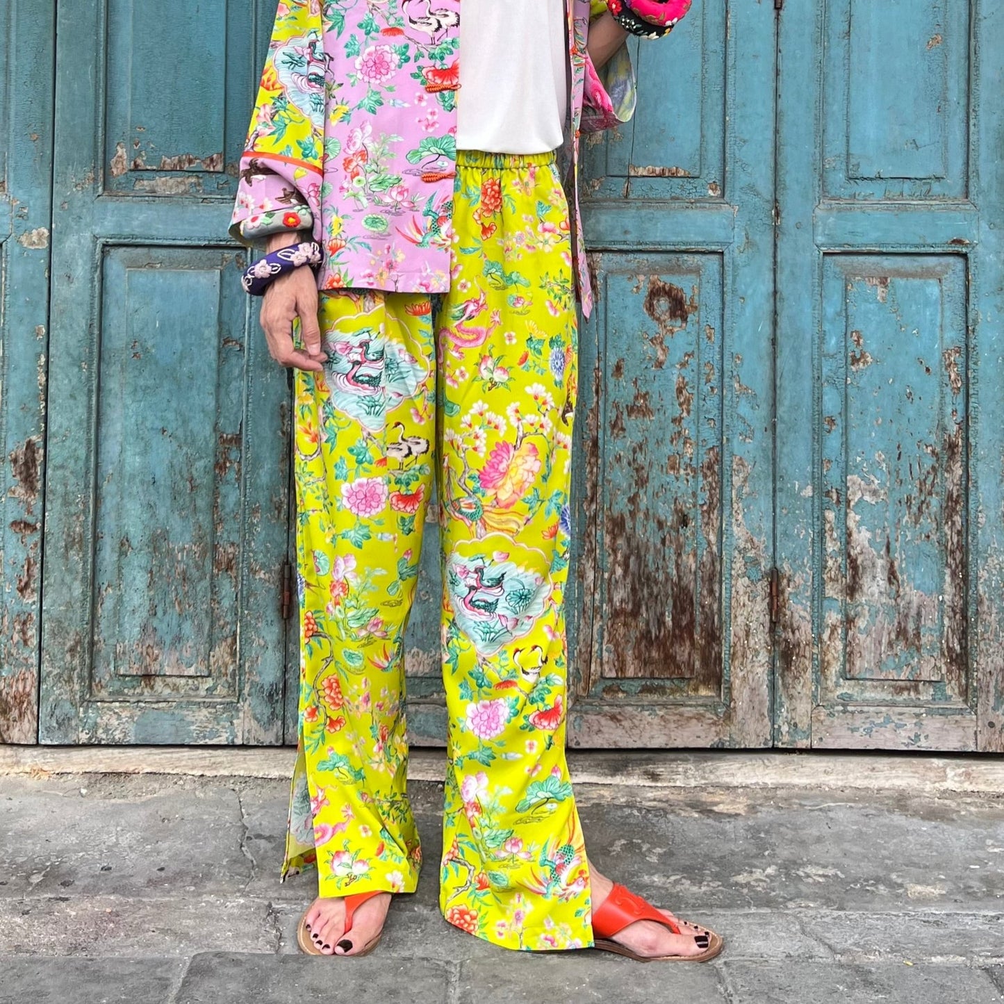 LOTUS POND Pants: Lime