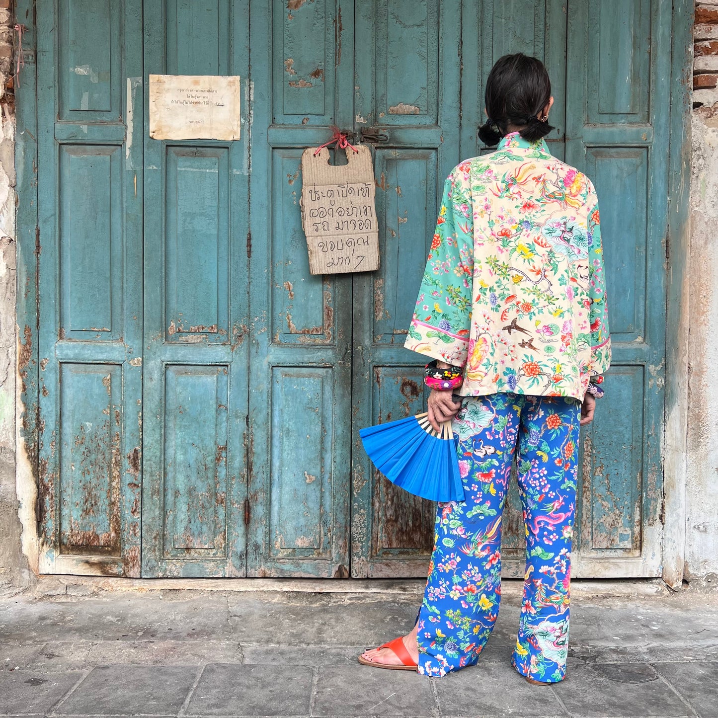 LOTUS POND Pants: Blue