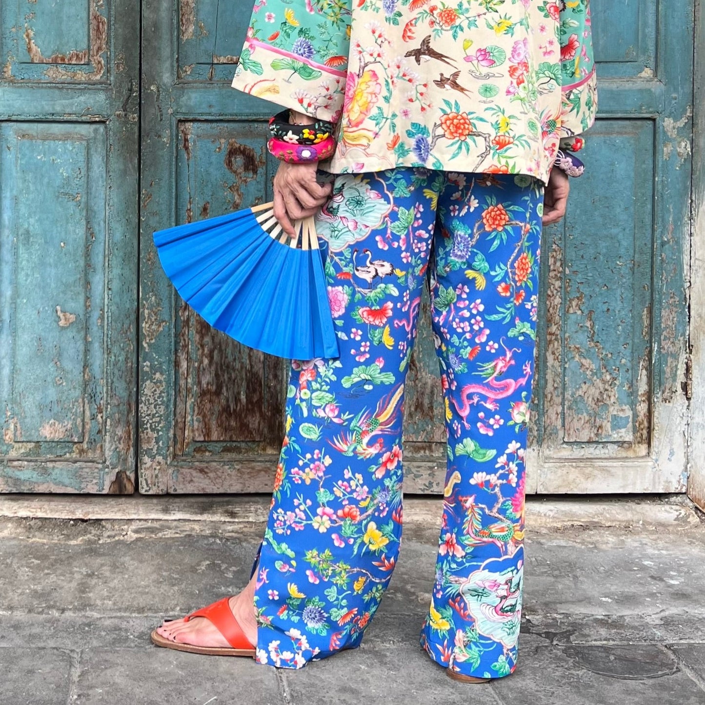 LOTUS POND Pants: Blue