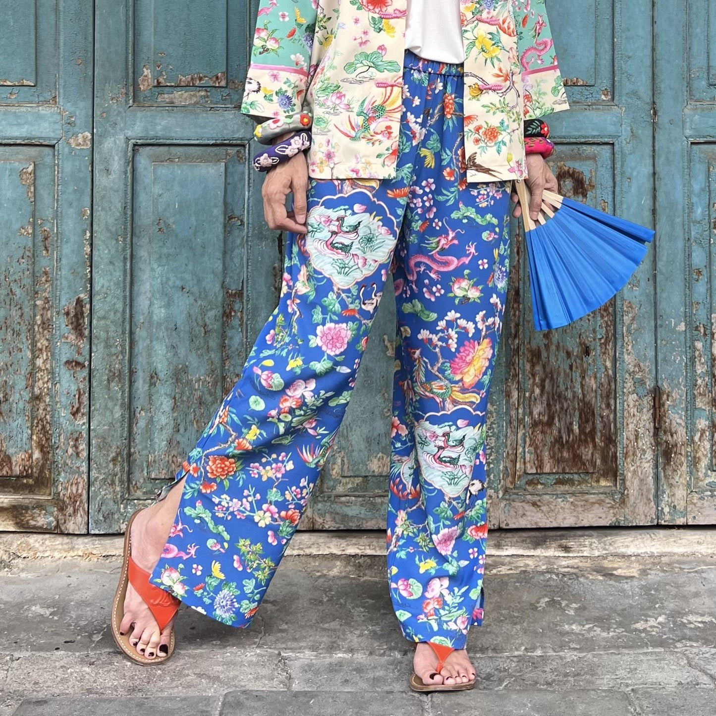 LOTUS POND Pants: Turquoise