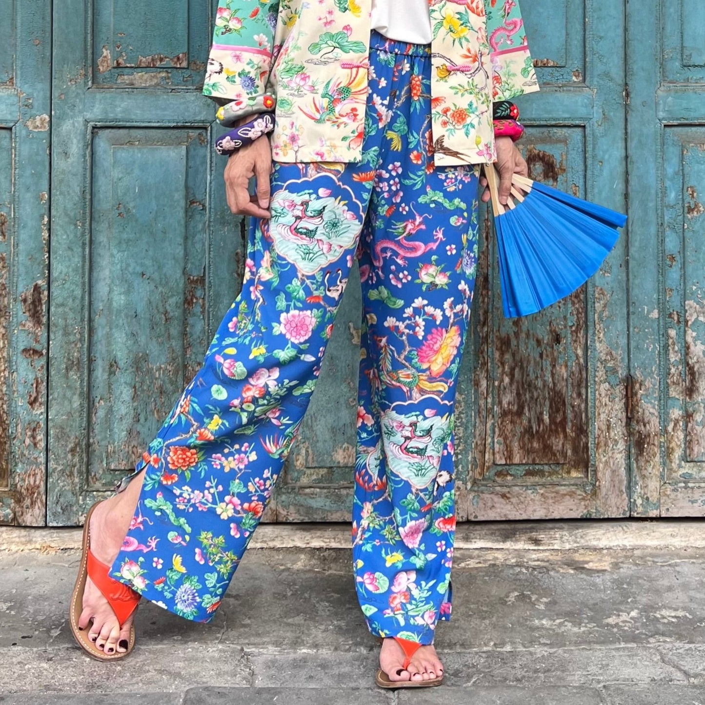 LOTUS POND Pants: Blue