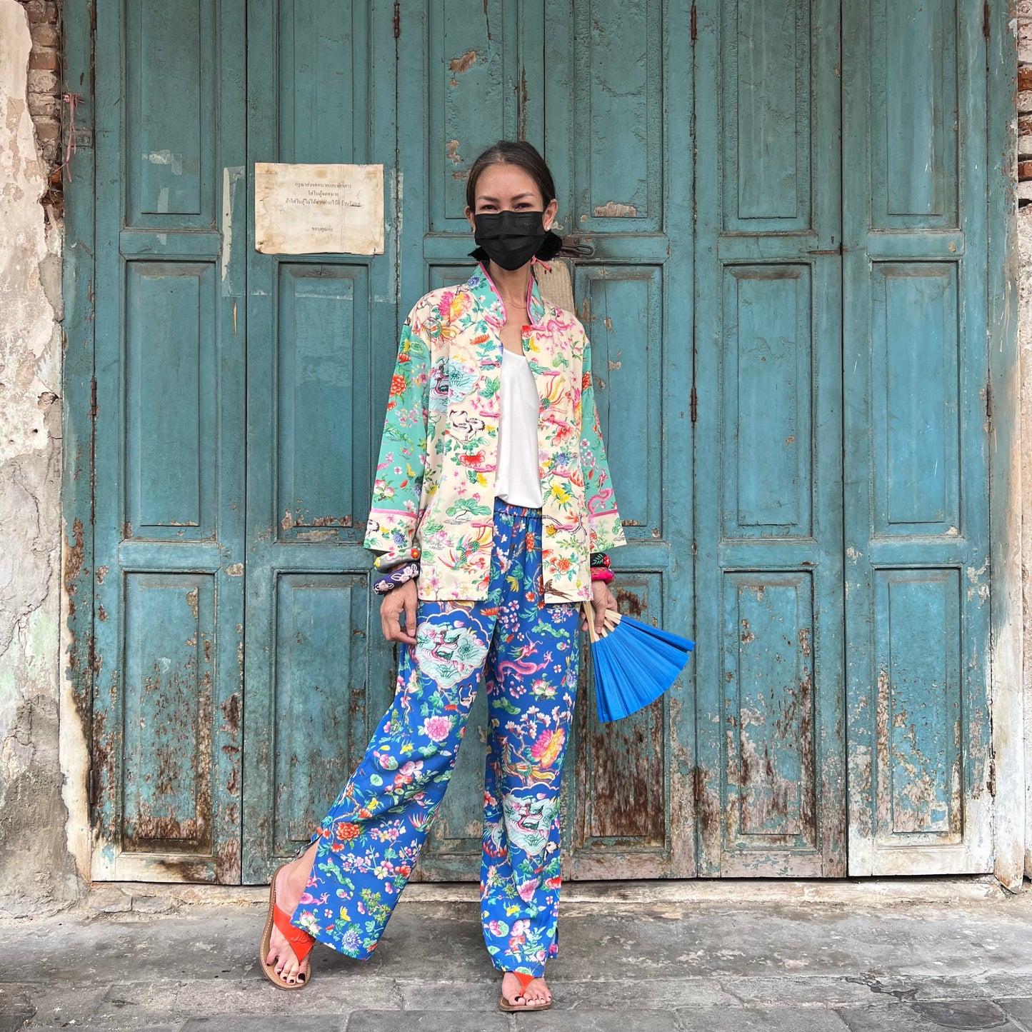 LOTUS POND Pants: Blue