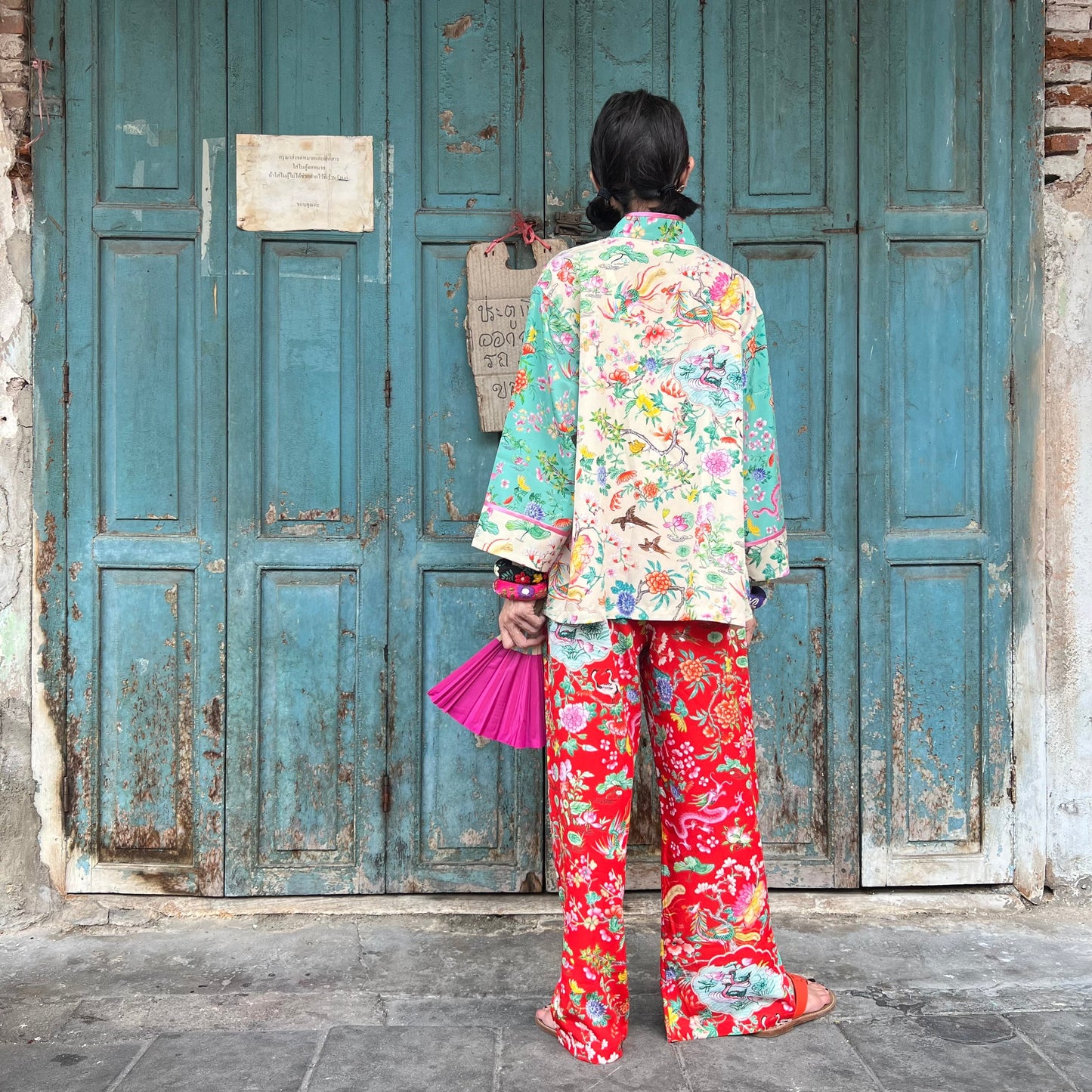 LOTUS POND Pants: Red