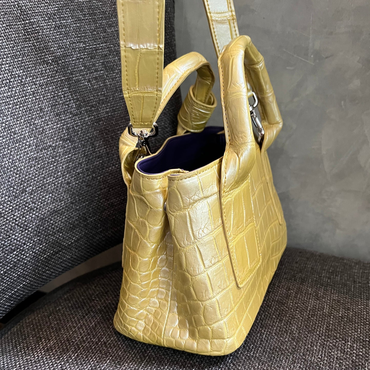 FLEXII 23 Top Handle Bag: Golden Yellow