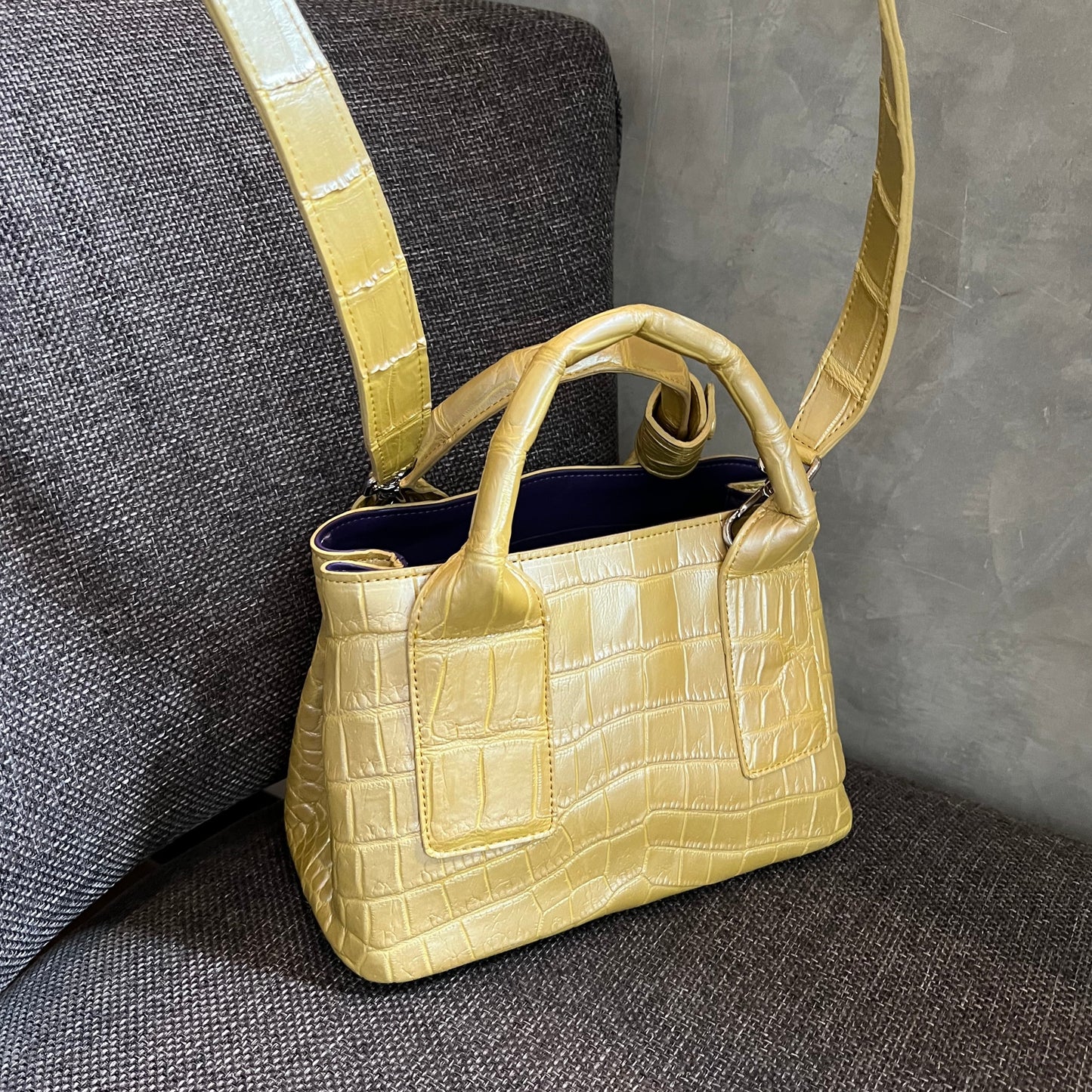 FLEXII 23 Top Handle Bag: Golden Yellow