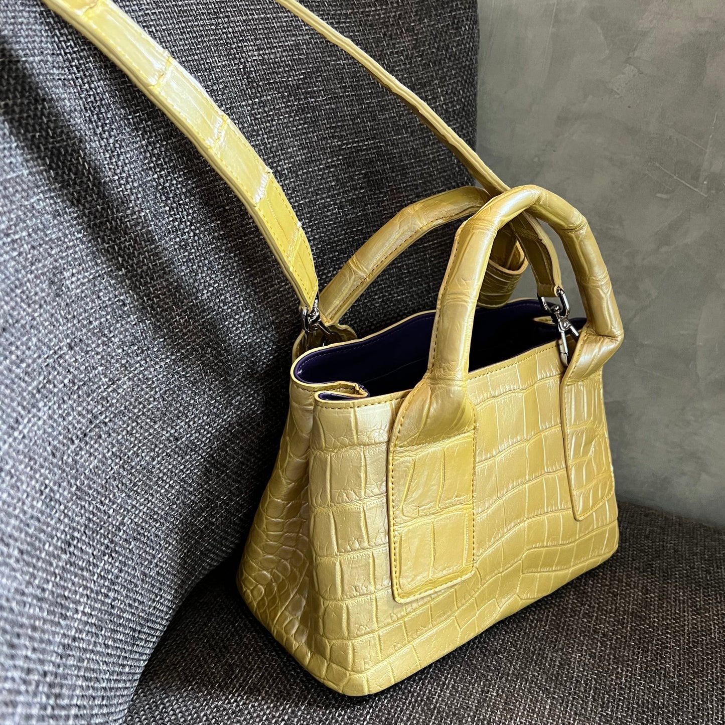 FLEXII 23 Top Handle Bag: Golden Yellow