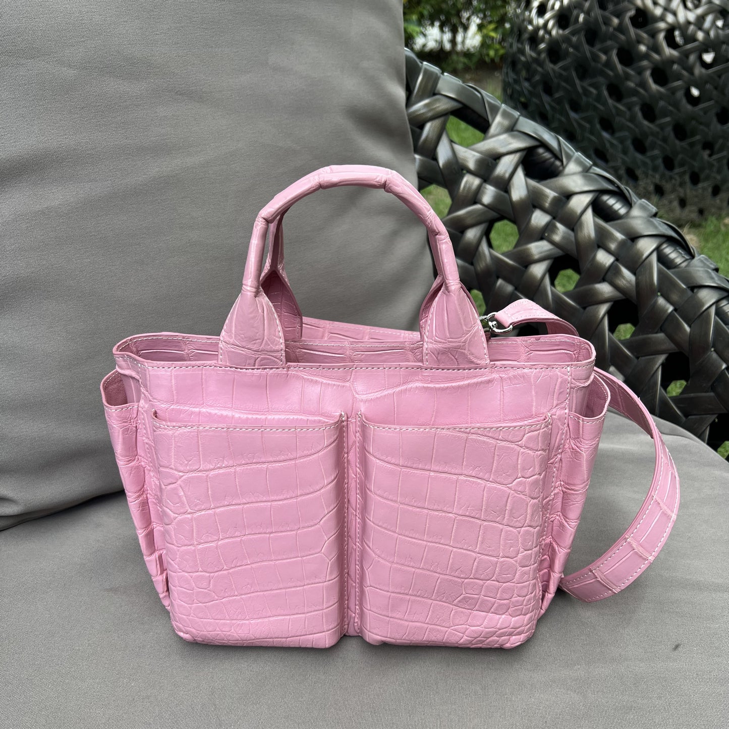 CARRY ALL Top Handle Bag: Magenta