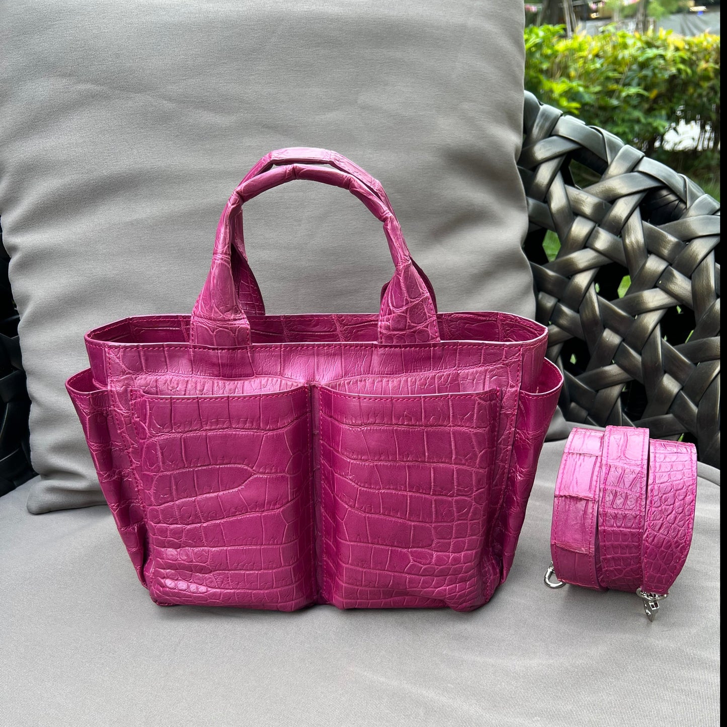 CARRY ALL Top Handle Bag: Magenta