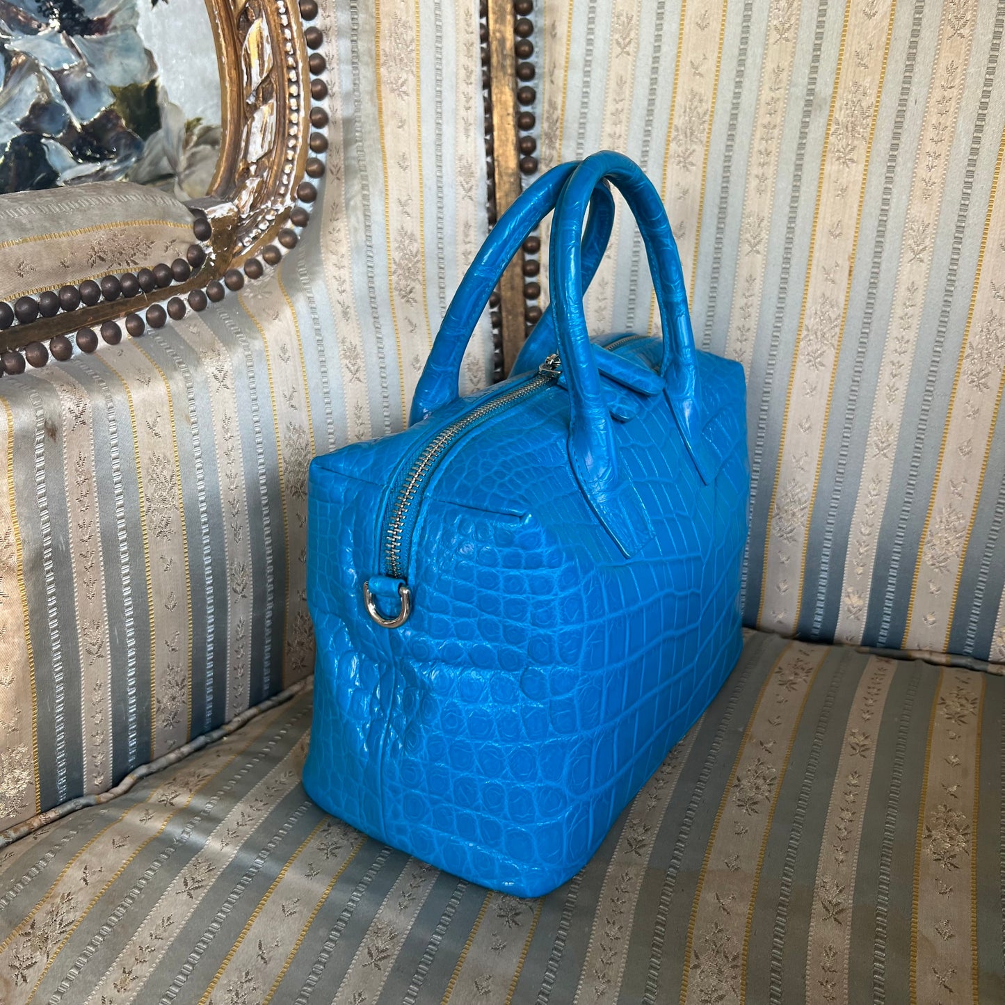 BOSTON 25 Top Handle Bag: Santorini Blue