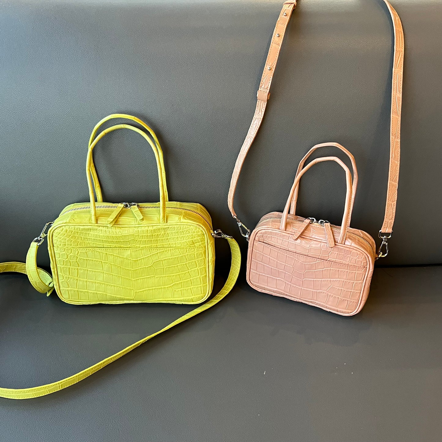 FOCACCIA MINI Top Handle Bag: Banana Yellow