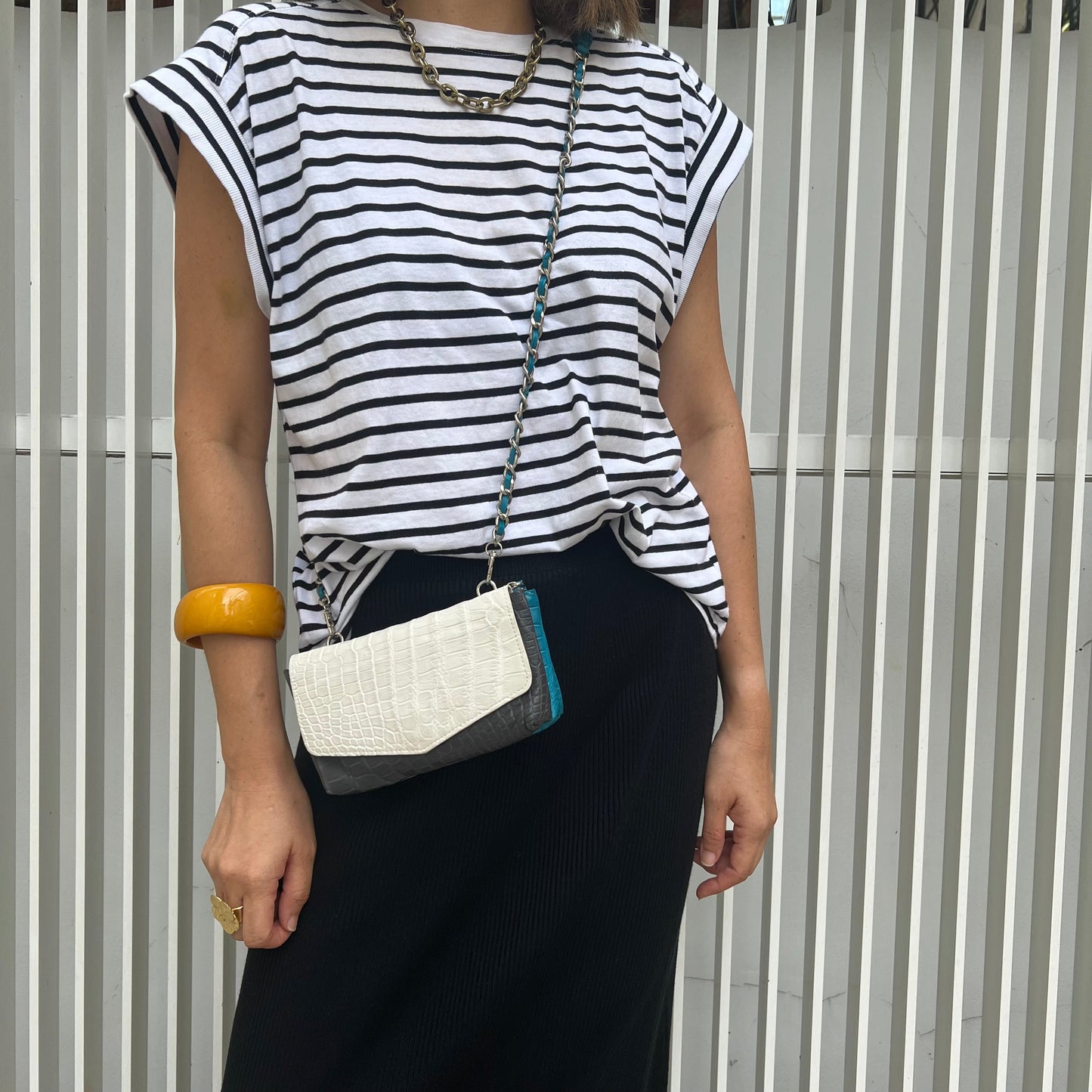 TWIN Belt & Crossbody Bag: White