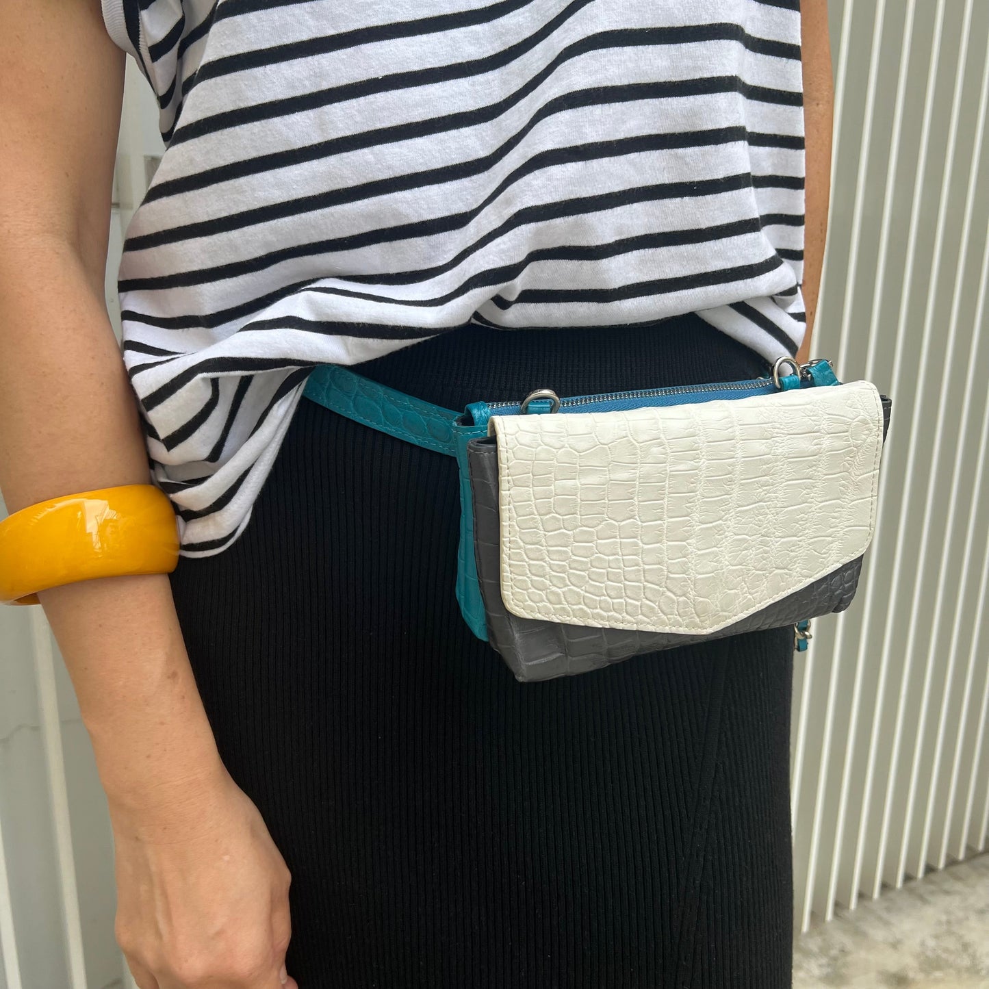 TWIN Belt & Crossbody Bag: White