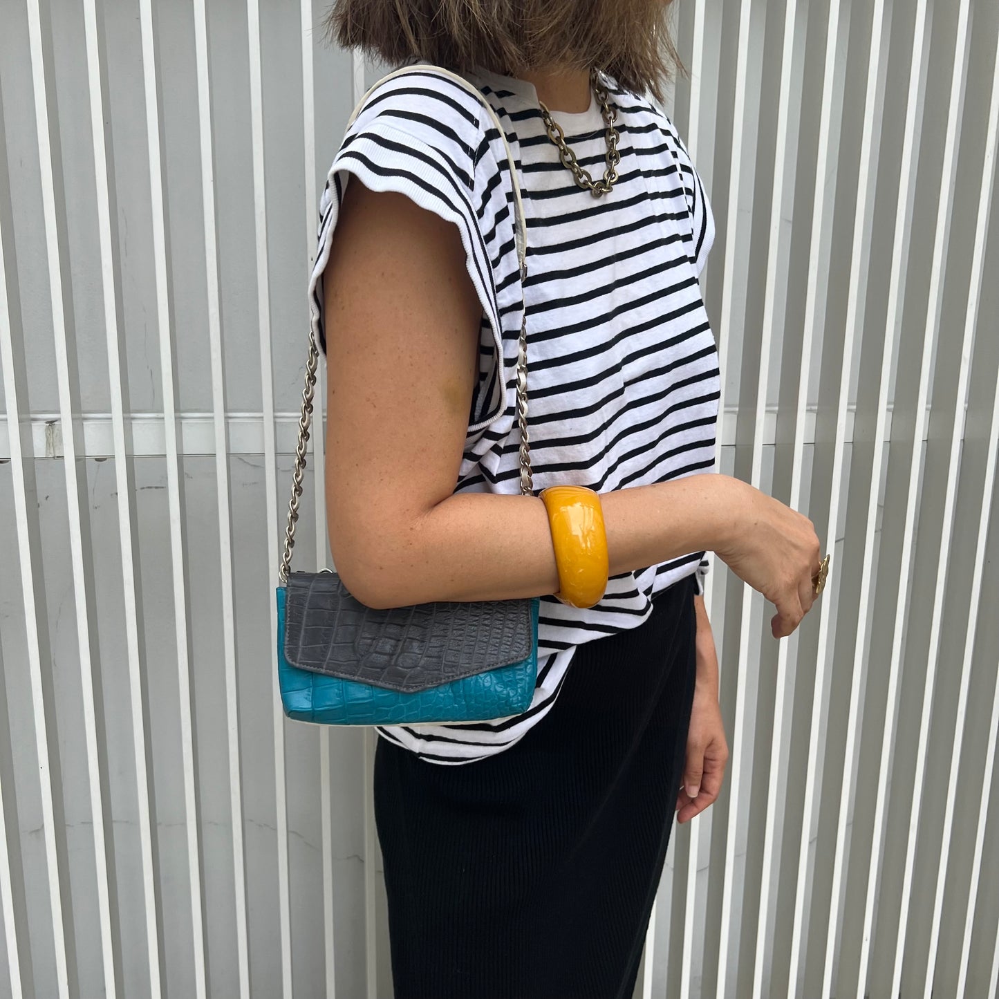 TWIN Belt & Crossbody Bag: Slate Gray