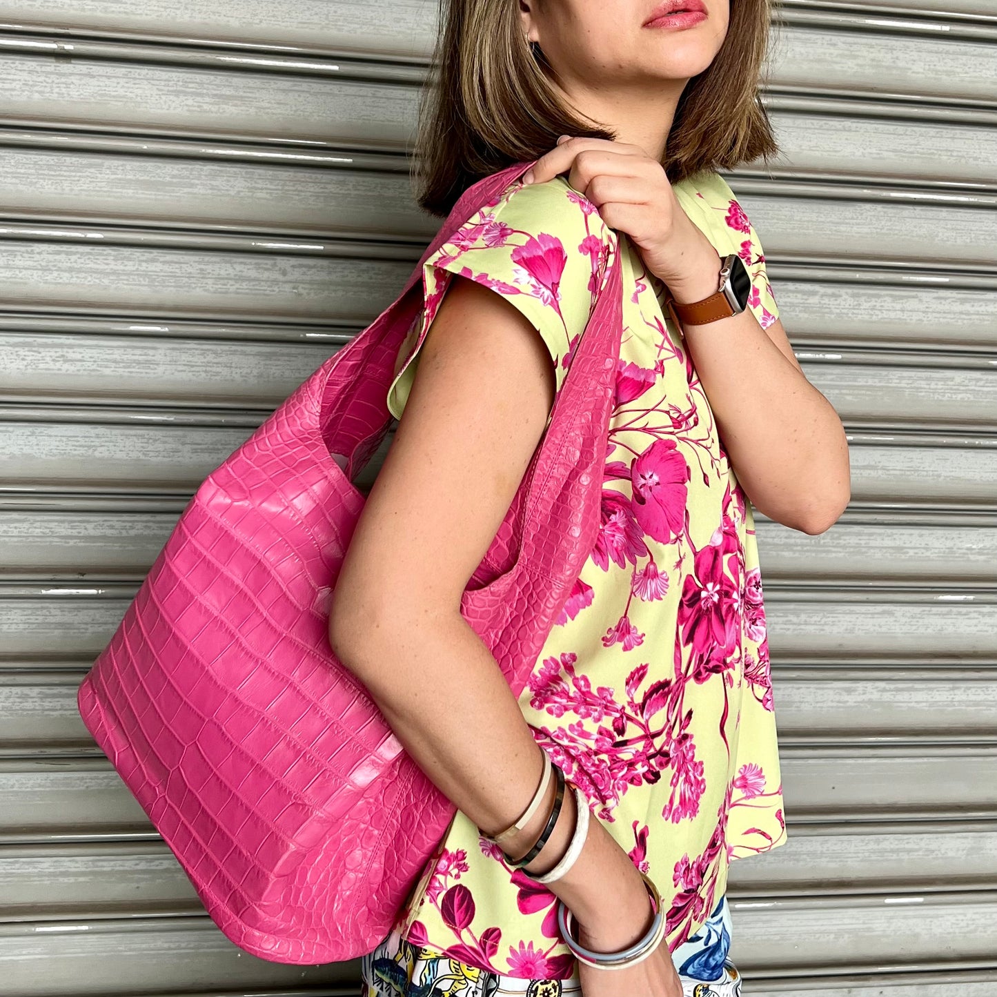 MONK S Hobo Bag: Fuchsia