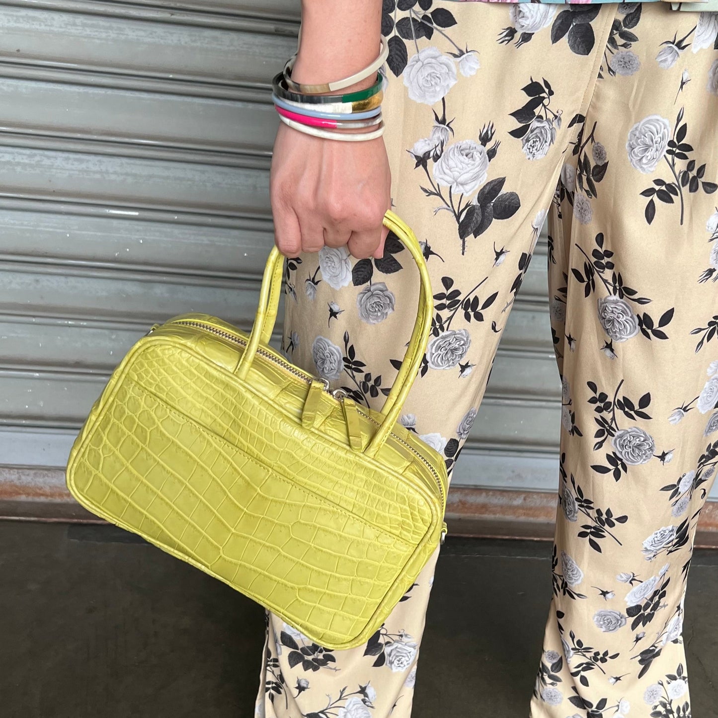 FOCACCIA MINI Top Handle Bag: Banana Yellow