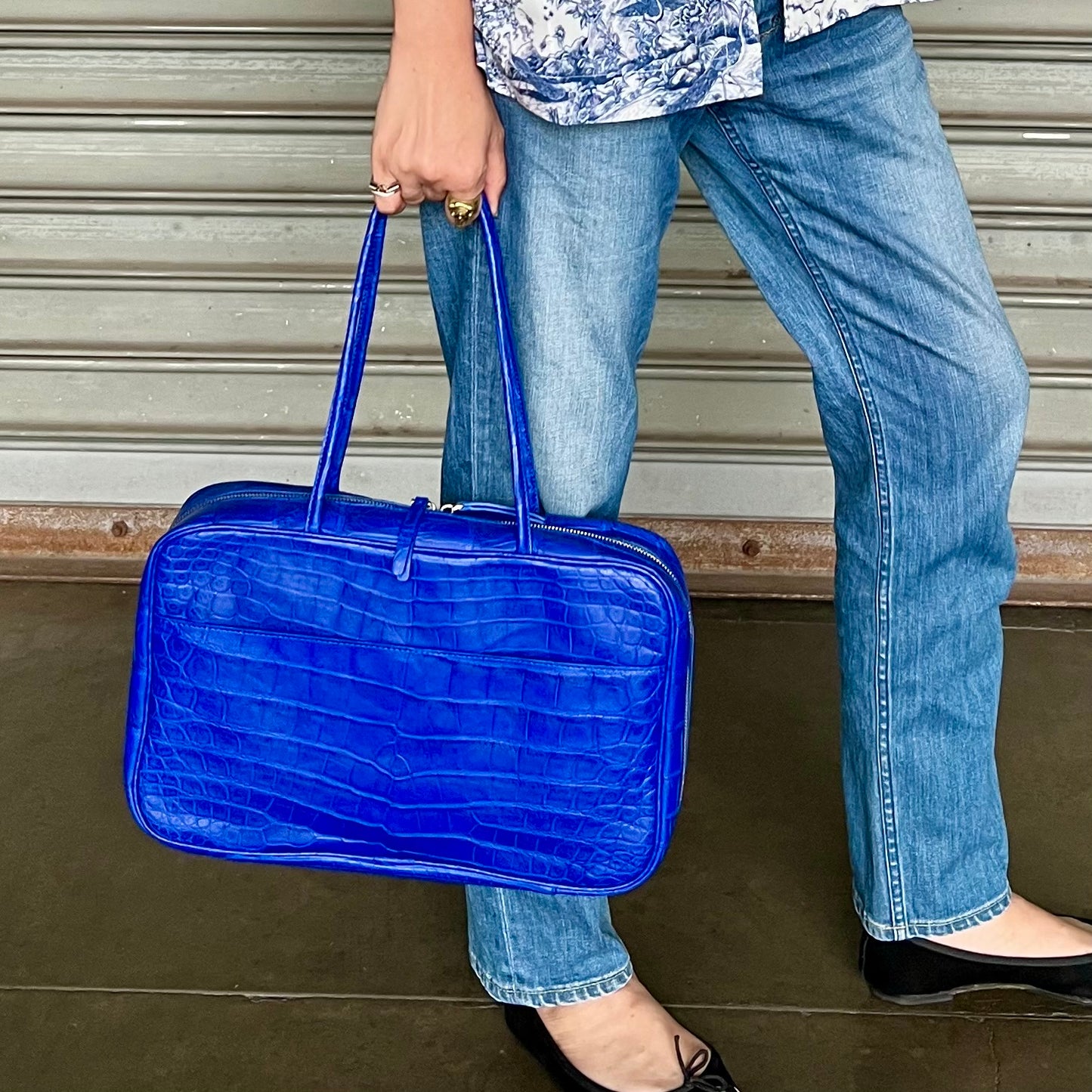 FOCACCIA Tote Bag: Electric Blue