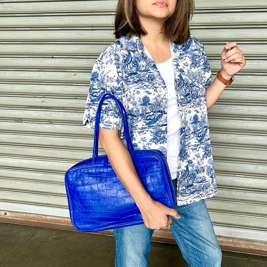 FOCACCIA Tote Bag: Electric Blue