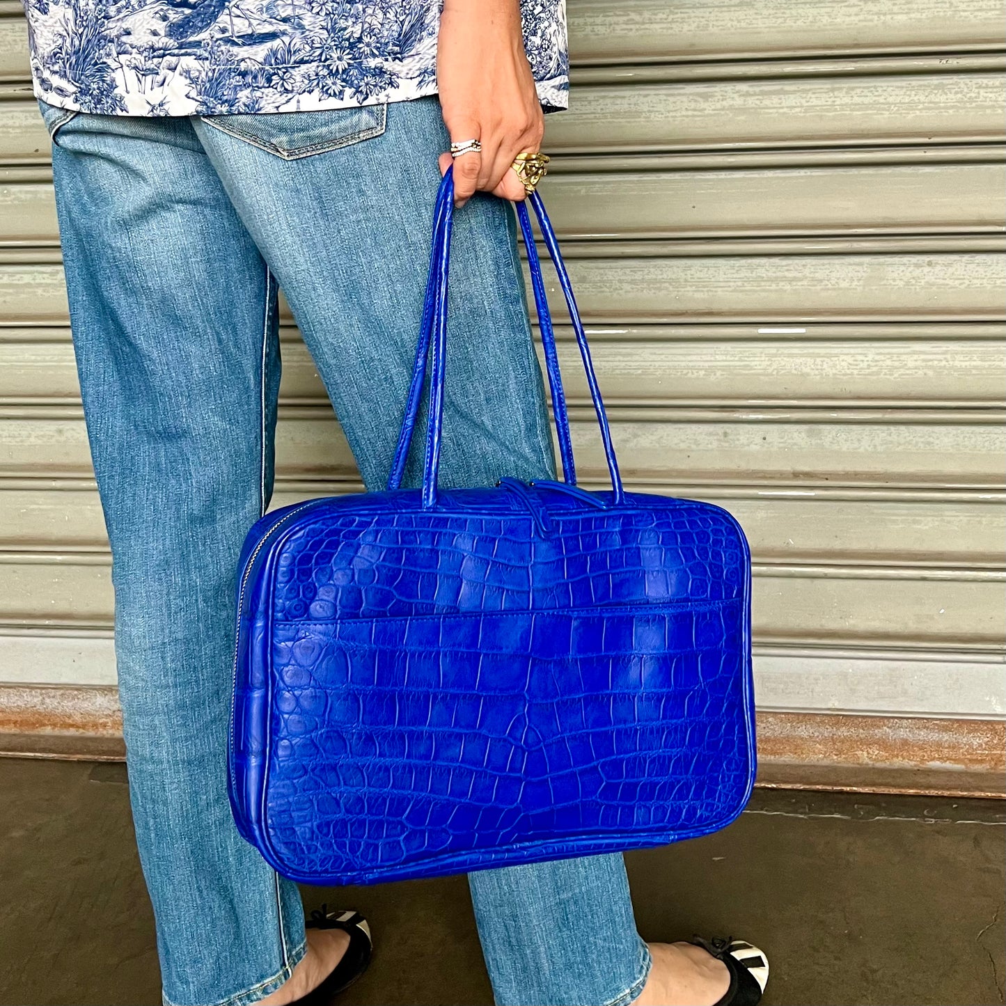 FOCACCIA Tote Bag: Electric Blue