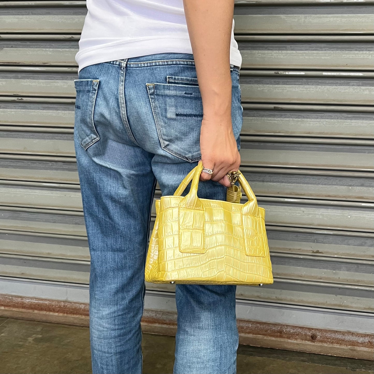 FLEXII 23 Top Handle Bag: Golden Yellow