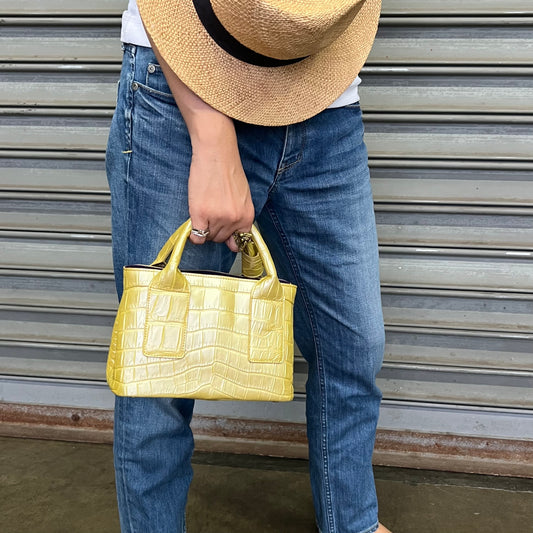 FLEXII 23 Top Handle Bag: Golden Yellow