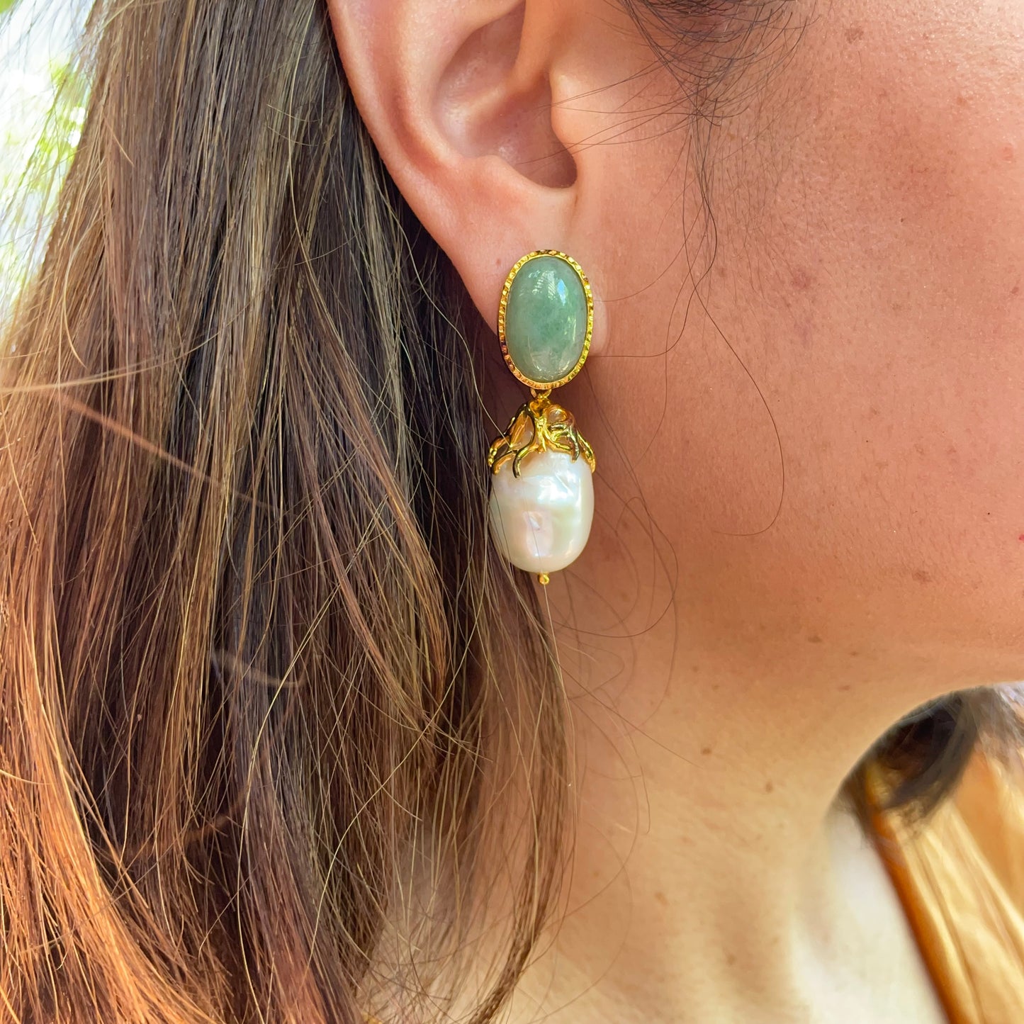 GIADA Jade & Pearl Earrings