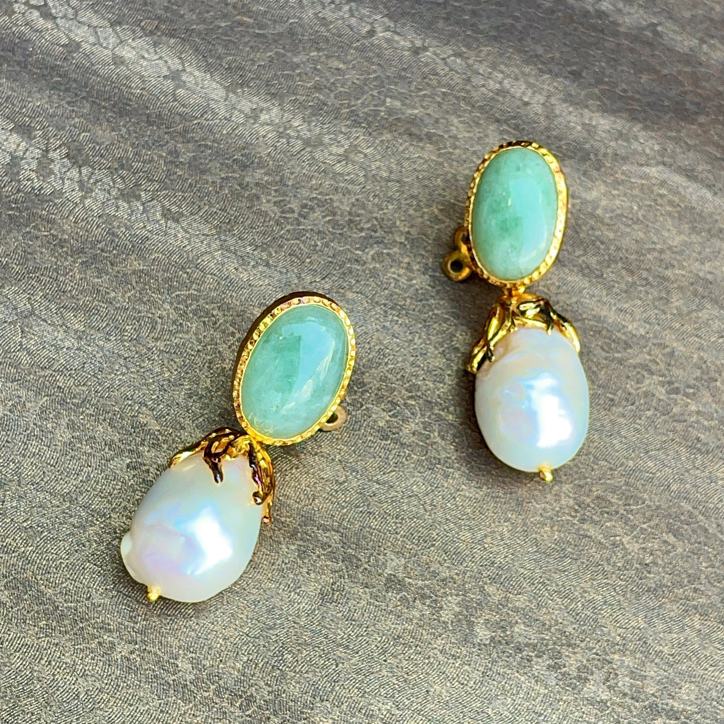 GIADA Jade & Pearl Earrings