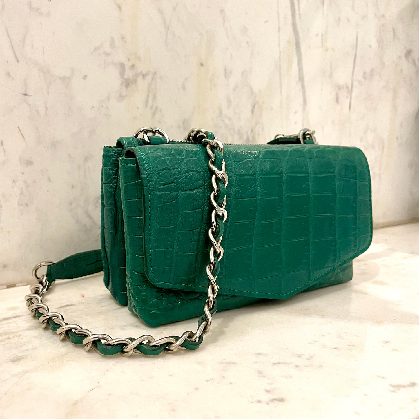 TWIN Belt & Crossbody Bag: Forest Green