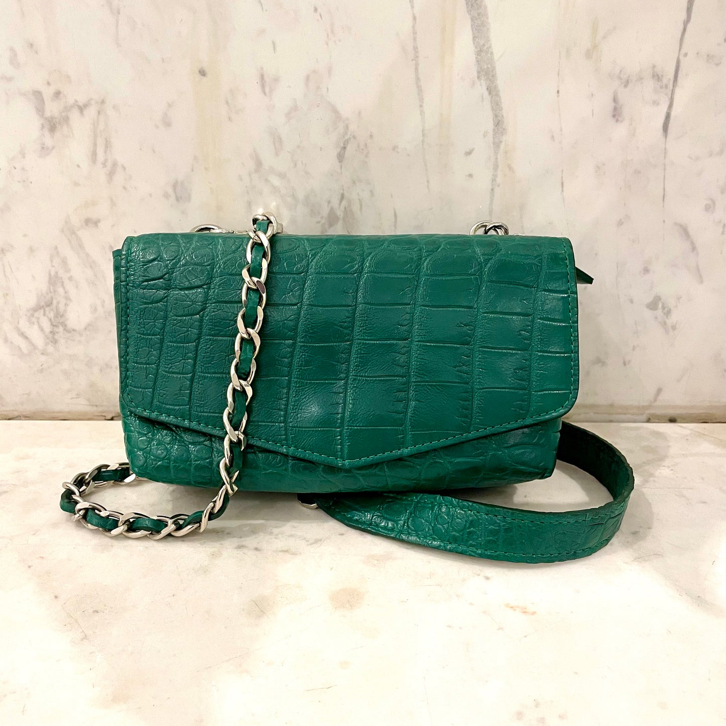 TWIN Belt & Crossbody Bag: Forest Green