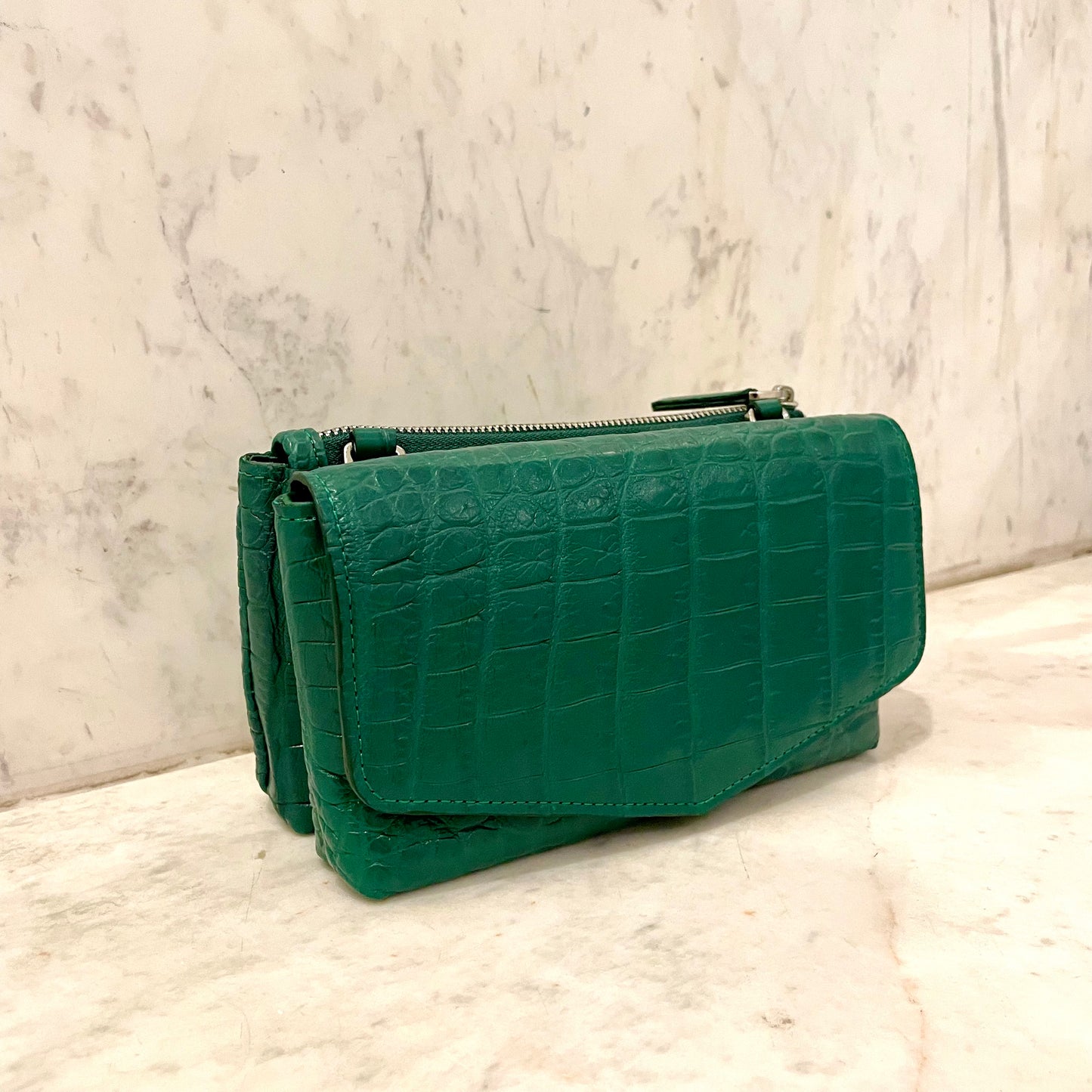 TWIN Belt & Crossbody Bag: Forest Green