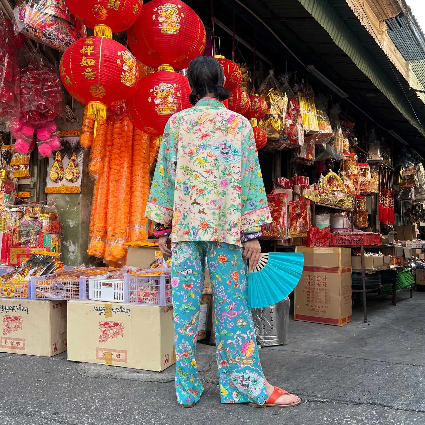 LOTUS POND Pants: Turquoise