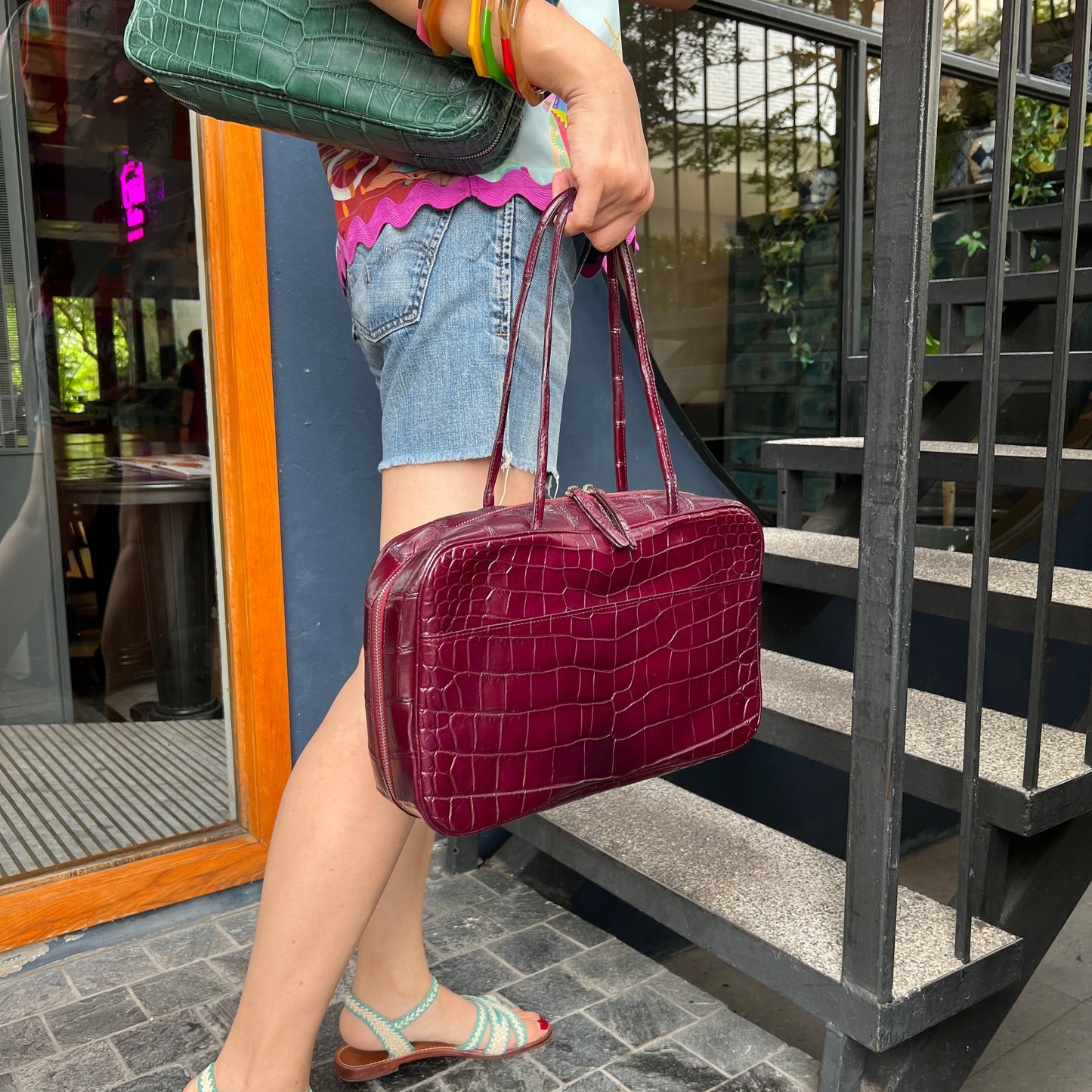 FOCACCIA Tote Bag: Wine Red