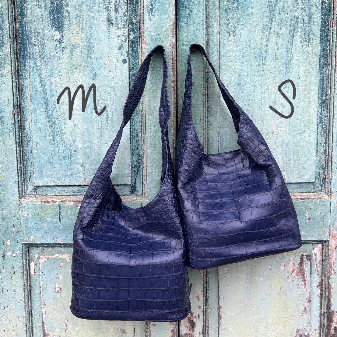 MONK M Hobo Bag: Navy